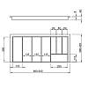 Taca uniwersalna 1000 na 3 wkłady W=940 L=428 (LK.940.428) Naturalny, kupic - zdjecie №2 - small