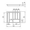 Organizacja dla sztućców 600 pod 1 wkładkę W=540 L=428 (LK.540.428) Naturalny, kupic - zdjecie №2 - small