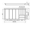 Taca uniwersalna 1000 na 3 wkłady W=940 L=478 (LK.940.478) Naturalny, nie drogie - zdjecie №3 - small