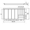 Organizacja na sztućce 1000 z 3 wkładkami W=940 L=478 (LK.940.478) Naturalny, nie drogie - zdjecie №3 - small
