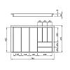 Taca uniwersalna 800 na 2 wkłady W=740 L=478 (LK.740.478) Naturalny, nie drogie - zdjecie №3 - small