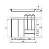 Organizacja na sztućce 700 z 1 wkładką W=640 L=478 (LK.640.478) Naturalny, nie drogie - zdjecie №3 - small