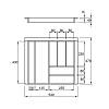 Organizacja na sztućce 600 z 1 wkładką W=540 L=478 (LK.540.478) Naturalny, nie drogie - zdjecie №3 - small