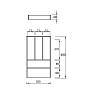 Organizacja na sztućce 250 W=250 L=480 (LR2.250.480) Naturalny, kupic - zdjecie №2 - small