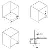 Stopka do szafy h=50mm d=38mm, rozstaw końcówek 32mm, pod sześciokąt CAMAR, zdjecie - zdjecie №4 - small