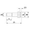 Podpórka do półki metalowa D=5 z gumowymi podkładkami, zdjecie - zdjecie №4 - small