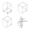 Stopka do szafy (308) h=90mm d=38mm, rozstaw końcówek 32mm, na sześciokąt do 400 kg CAMAR, zdjecie - zdjecie №4 - small