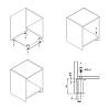 Stopka do szafy (308) h=90mm d=38mm, rozstaw końcówek 32mm, na sześciokąt do 400 kg CAMAR, zdjecie - zdjecie №4 - small