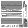 Szuflada Atira, pełny wysuw z metalowymi nadstawkąmi TopSide P2O L=420mm H=144mm, srebro, kupic - zdjecie №2 - small
