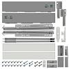 Szuflada Atira, pełny wysuw ze szklanymi nadstawkąmi TopSide P2O L=420mm H=144mm, srebro, kupic - zdjecie №2 - small
