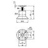 Nóżka meblowa regulowana HTS 541, Ø 55, h=50-65mm, max 50kg, czarny, nie drogie - zdjecie №3 - small