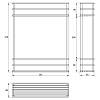 Cargo 150mm, z dolnym mocowaniem, 2 półki, chrom, od producenta - zdjecie №8 - small