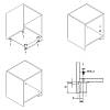 Stopka do szafy (308) h=60mm d=38mm, rozstaw końcówek 32mm, na sześciokąt do 400 kg CAMAR, zdjecie - zdjecie №4 - small