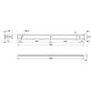 Listwa boczna do blatu lewaL=600 H=38 R-6, aluminium, kupic - zdjecie №2 - small