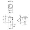 Włącznik przyciskowy okrągły, 220V/12V, 6A, biały, kupic - zdjecie №2 - small