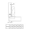 Zawias Clip-on,95°,Sensys 8631i,nakł.,z dom.,do grubych drzwi do 32mm,niklowy(9091400) Hettich, zamowienie - zdjecie №6 - small