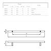 Uchwyt relingowy RE 1004/160 (DR 10/160 G2) monolit Ø 12 chrom, kupic - zdjecie №2 - small