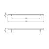 Uchwyt relingowy RE 1004/448 (DR 10/448 G2) monolit Ø 12 chrom, kupic - zdjecie №2 - small