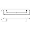 Uchwyt relingowy RE 1006/160 (DR 10/160 G5) monolit Ø 12 nikiel, kupic - zdjecie №2 - small
