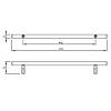Uchwyt relingowy RE 1006/448 (DR 10/448 G5) monolit Ø 12 nikiel, kupic - zdjecie №2 - small