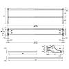 Półka dla obuwia z mocowaniem bocznym 800-1100 mm, chrom/czarna, kupic - zdjecie №2 - small