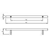 Uchwyt relingowy RE 1008/192 (DR 10/192 G6) monolit Ø 12 aluminium, kupic - zdjecie №2 - small