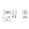 Śruba do mocowania puszki aluminiowego profilu 3,5х9,5mm (1044604) Hettich, nie drogie - zdjecie №3 - small