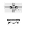 Trzpień podwójny VB DU 867 do średniej ściany 19mm (151319) Hettich, kupic - zdjecie №2 - small
