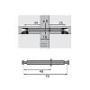 Trzpień podwójny Rastex DU 853 49/30mm (79568) Hettich, nie drogie - zdjecie №3 - small