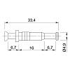 Trzpień podwójny VB DU 712 do średniej ściany 16mm (1019462) Hettich, nie drogie - zdjecie №3 - small