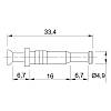 Trzpień podwójny VB DU 712 do średniej ściany 16mm (1019462) Hettich, nie drogie - zdjecie №3 - small