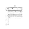 Wspornik z osłoną plastikową 237x143 (240 mm), max 10 kg, ciemnobrązowy, nie drogie - zdjecie №3 - small