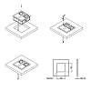 VersaHIT Blok gniazdowy podwójny, 2 gniazda, 110-220V, 16A, IP54, aluminium szczotkowane, od producenta - zdjecie №8 - small