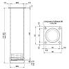 Nóżka meblowa regulowana, Ø 50 mm, h=200-215 mm, max 80 kg, chrom, nie drogie - zdjecie №3 - small