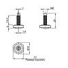 Stopka meblowa regulowana M6, D=17, H=20, stal/plastik, (PI18) Permo, nie drogie - zdjecie №3 - small