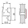 Narożnik szczelinowa H=100 aluminium szczotkowany Sсilm, kupic - zdjecie №2 - small