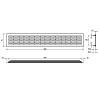 Kratka wentylacyjna Rejs 480x80, aluminium, kupic - zdjecie №2 - small