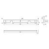 Listwa kątowa do blatu L=600 H=40 R-4, aluminiowa, kupic - zdjecie №2 - small