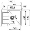 Zlewozmywak wbudowywany Tectonite® Sirius S2D 611-62 Onyx Franke 143.0618.665, kupic - zdjecie №2 - small