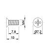 Sruba z łbem stożkowym M4 L = 10 cynk, kupic - zdjecie №2 - small