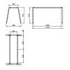 Rama stołu w kształcie litery A, czarny RAL 9005, 1200x600mm, zamowienie - zdjecie №6 - small