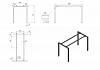 Rama stołu w kształcie litery P, antracyt RAL 7016, 1200x600mm, zdjecie - zdjecie №4 - small