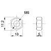Nakrętka M6 D=6 stal, kupic - zdjecie №2 - small