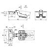 Zawias Slide-On 110 °, drzwi wpuszczane, wzmocniony prowadnik, bez sprężyny Muller, zdjecie - zdjecie №4 - small