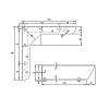 Nóżka meblowa NZ 65, h=55 mm, kątowa 180x180 mm, max 180 kg, chrom, nie drogie - zdjecie №3 - small