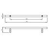 Uchwyt relingowy RE 1004/672 (DR 10/672 G2) monolit Ø 12 chrom, kupic - zdjecie №2 - small