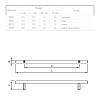Uchwyt relingowy RE 1008/672 (DR 10/672 G6) monolit Ø 12 aluminium, kupic - zdjecie №2 - small