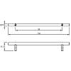Uchwyt relingowy RE 1010/96 (DR 10/96 G1) monolit Ø 10 czarny, zdjecie - zdjecie №4 - small