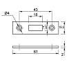Zamek do drzwi-żaluzje Muller CL 22mm, nie drogie - zdjecie №3 - small