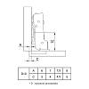 Zawias Clip-on, 110°, Sensys 8646i, PNK, front 10–16mm, z domykiem, cz. obsydian(9091794) Hettich, cena od producenta - zdjecie №9 - small